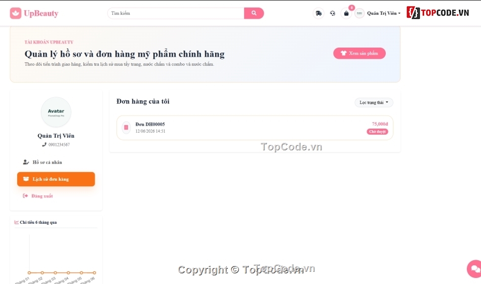 mỹ phẩm,bán mỹ phẩm,Website bán hàng bằng PHP